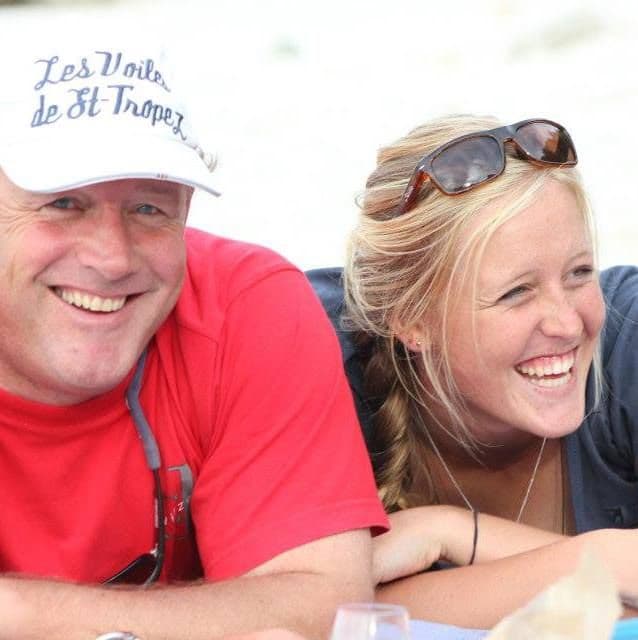 Colin Whitehead and his daughter Kelli, smiling